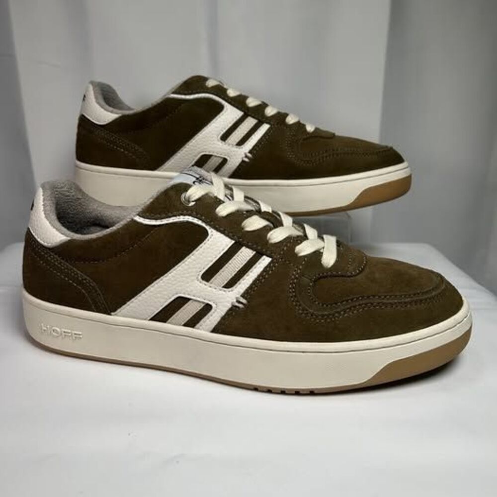 HOFF Metro Grand Central Sneakers Mens 8.5 Olive Green Suede Leather